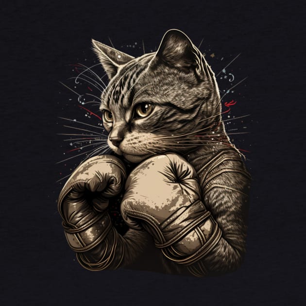 Boxing Cat Boxer Kitten Funny Cat Graphic by thurnzmwidlakpe